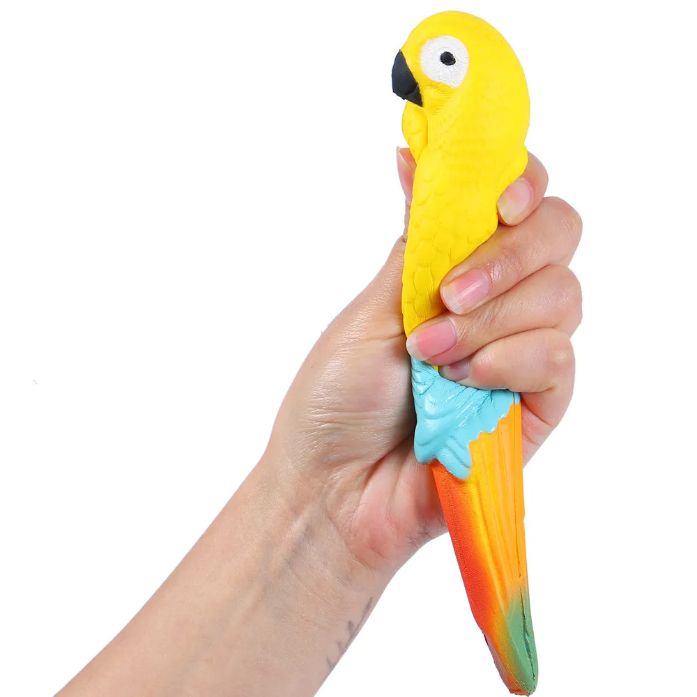 spesifikasi 1 Pcs Squeeze Indah Lucu Burung Beo Scented Lambat Rising Mainan Dekompresi