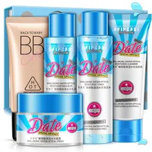 BIOAQUA питательные увлажняющие 5 шт./компл. Гиалуроновая кислота косметические средства по уходу за кожей костюм Увлажняющий Лосьон очищающий тонер BB крем по уходу за кожей лица Se