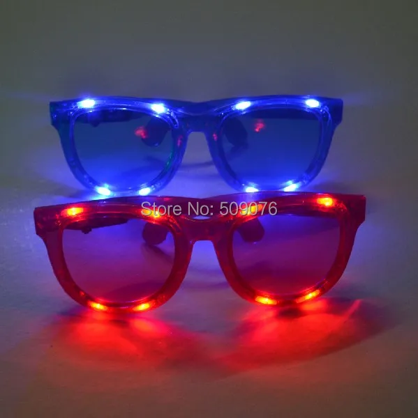 

Free shipping 2pcs/lot led Extra large eyeglass led glasses glowing glasses for event & party supplies