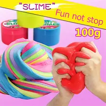 Прозрачный пушистый слизь diy для детей ручная мастика slijm floam Полимерная глина свет Пластилин антистресс игрушки intelligente knete slyme
