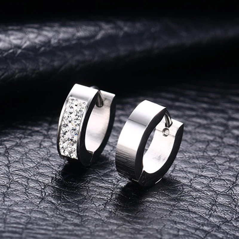 Серьги гвоздики женские из нержавеющей стали с кристаллами|fashion stud earrings|stud