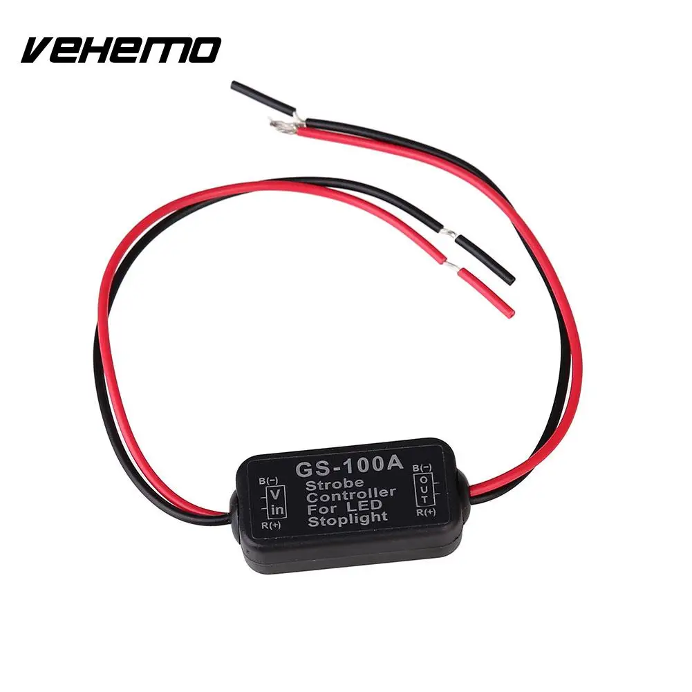 

Vehemo GS-100A 8-30V Flash Strobe Controller Flasher Module For Flashing LED Back Rear Brake Stop Light Lamp Car Accessories