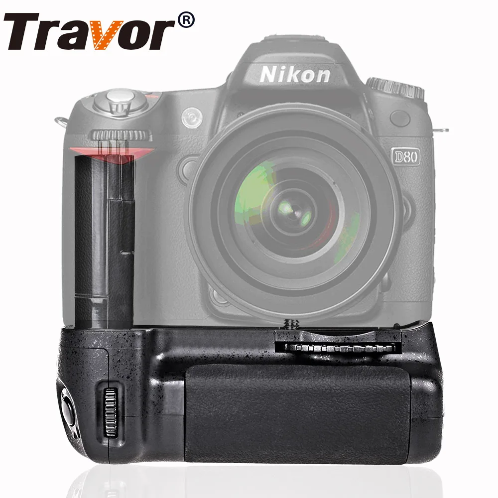 Travor Вертикальная Батарейная ручка держатель для Nikon D80 D90 DSLR камеры как MB-D80 работы с EN-EL3e батареей