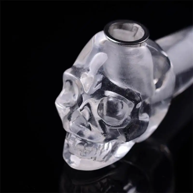 Полудрагоценные корюшка кристалл кварца Skull Rock палочка для Выхлопные трубы для автомобиля Исцеление