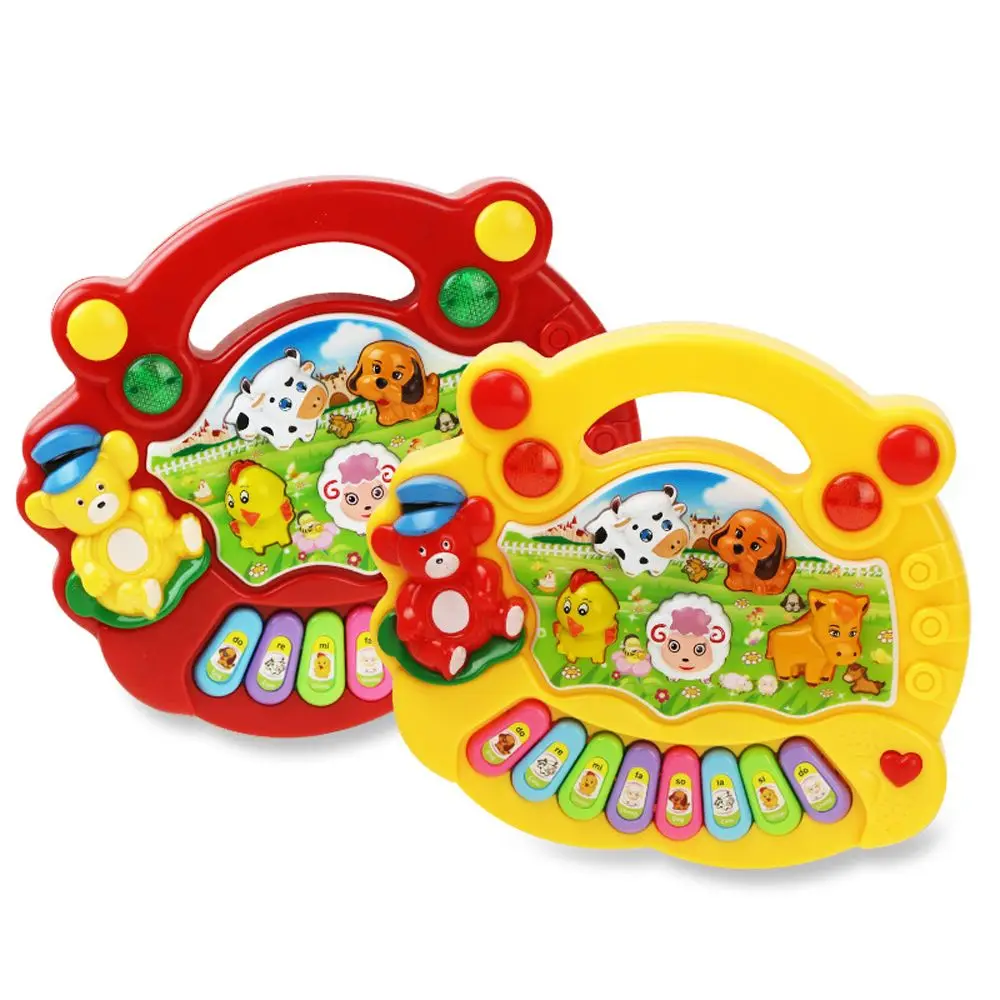 

Electronic Instrument Children Developmental 2 Colors Early Learning Music Piano Animal Farm Baby Gift Kids Educational Toy
