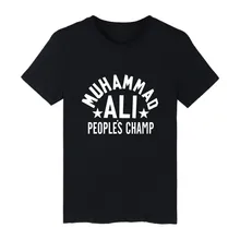 MUHAMMAD ALI White Cotton T-shirt ood looking and Durable PEOPLES AMP T-shirt Men Street Wear with High quality