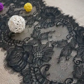 

6m White Black Exquisite Eyelash Lace Trim Embroidery Lace Fabric Diy Dress Clothing AccessoriesYN323