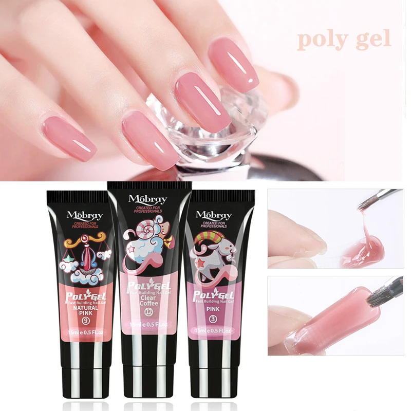 

Nail Builder Gel Soak off Poly Gel UV off white Acryl Gel Quick Building Finger Extension Camouflage UV LED Hard base top coat