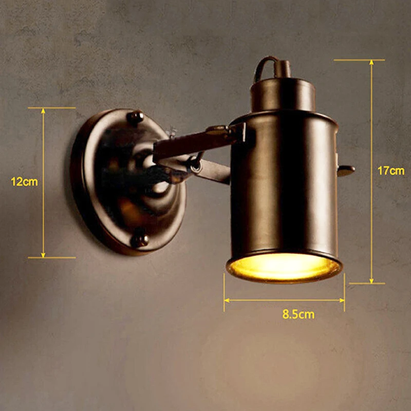 Vintage-adjustable-E27-Wall-Lamp-Retro-Country-Loft-Style-LED-lamps-Industrial-Wind-Iron-wall-light