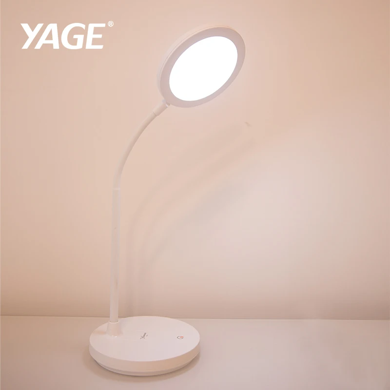 

YAGE LED Table Lamp Disc White-Warm-Nature 1200mAh Battery USB Desk Lamp Stepless Dimming Touch Desk Light Hose Table Light T403