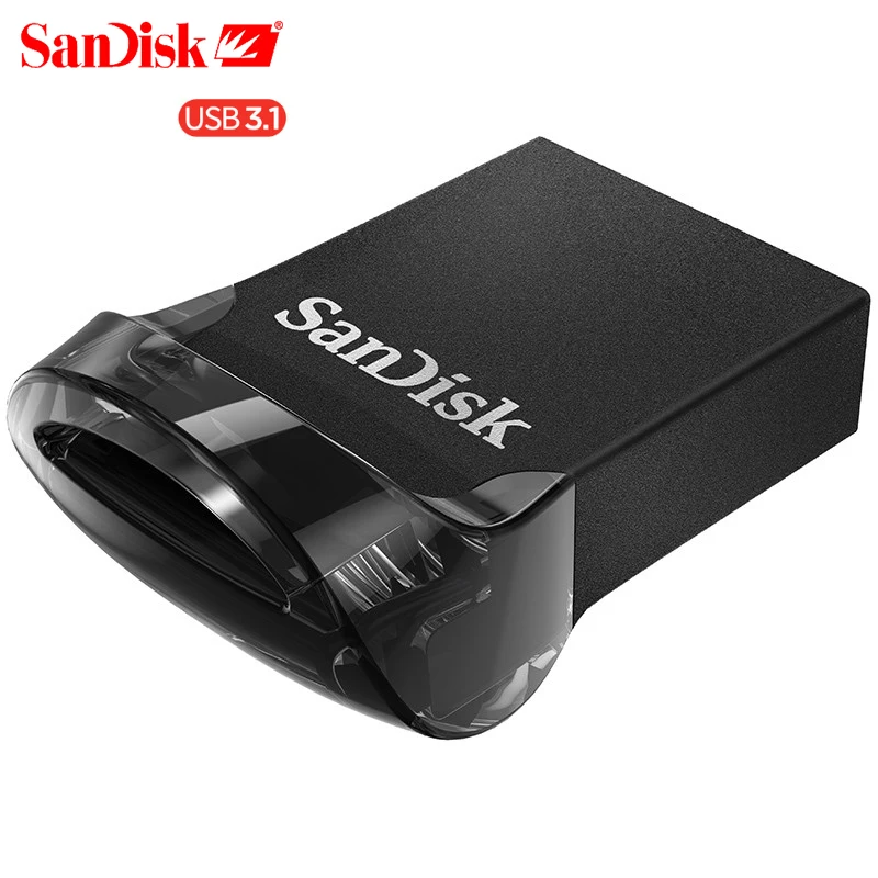 SanDisk Fit USB флеш накопитель 64 ГБ CZ430 16 Гб мини 128 до 130 МБ/с./с Флешка высокоскоростной 3
