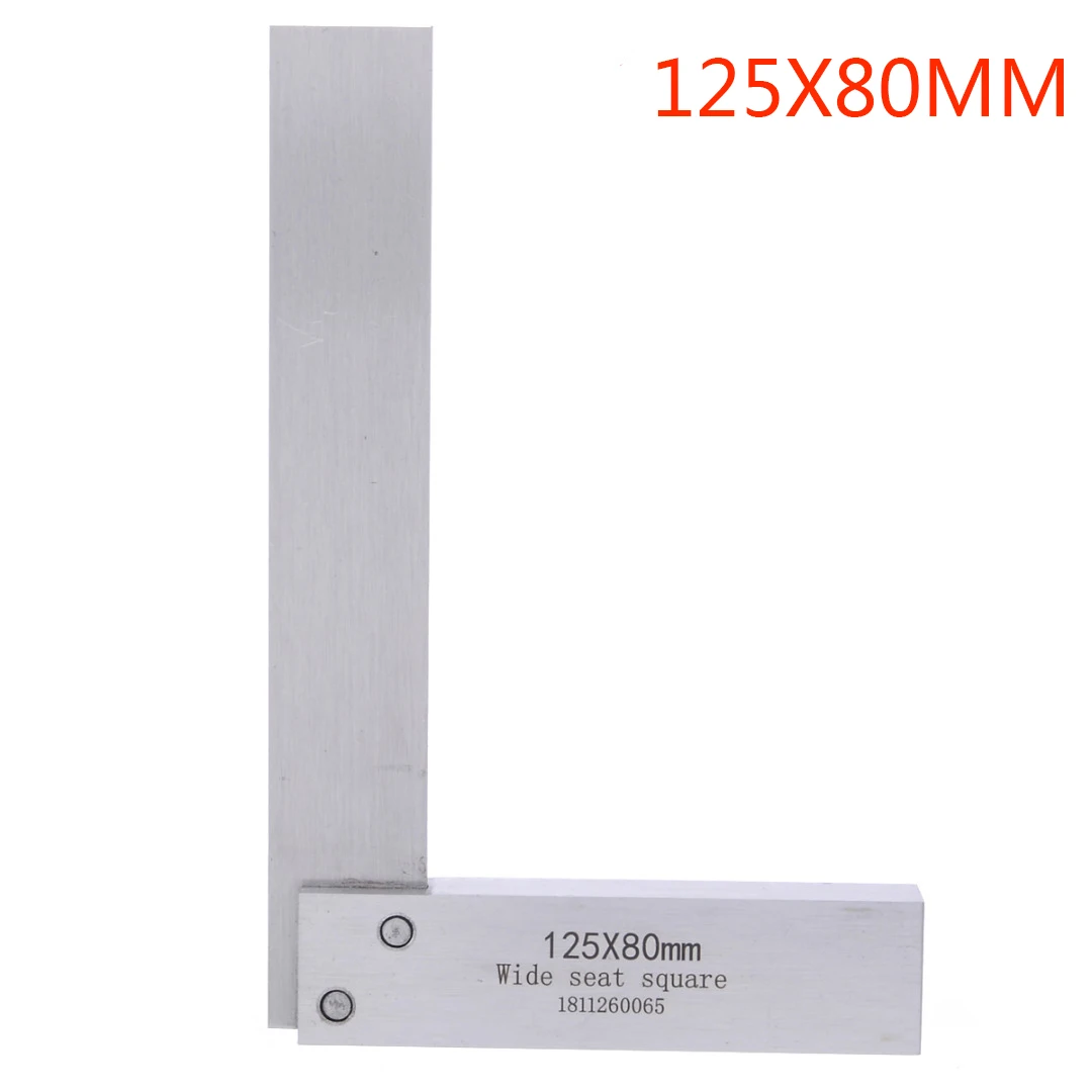 1Pcs Machinist Square Ruler 90 Degree Right Angle Engineer Precision Ground Steel Hardened Right Angle Ruler Durable