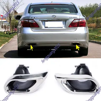 

2pcs Rear Bumper Exhaust Tips Muffler Pipe Fit forLEXUS LS460 LS460L 2010-2012