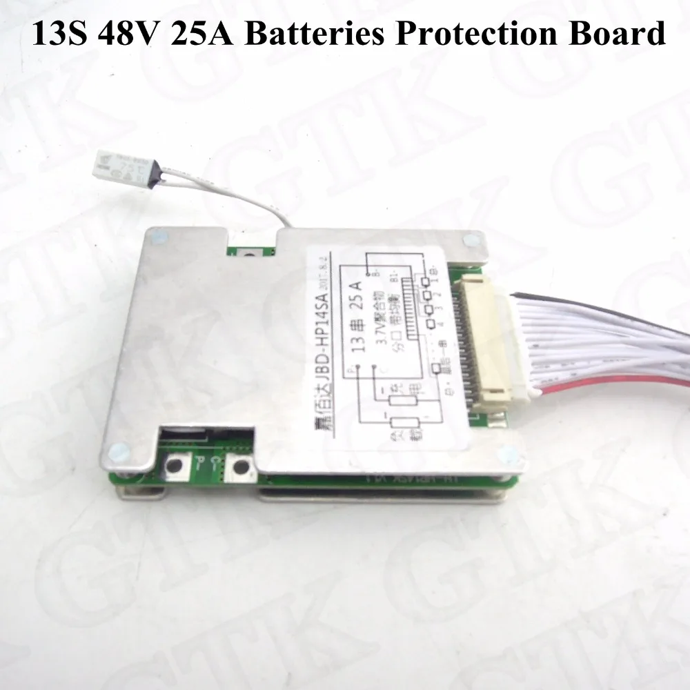 Аккумулятор 48 в bms 25A высокого качества 13S smart li ion cell аккумулятор PCM 3 7 В защитная