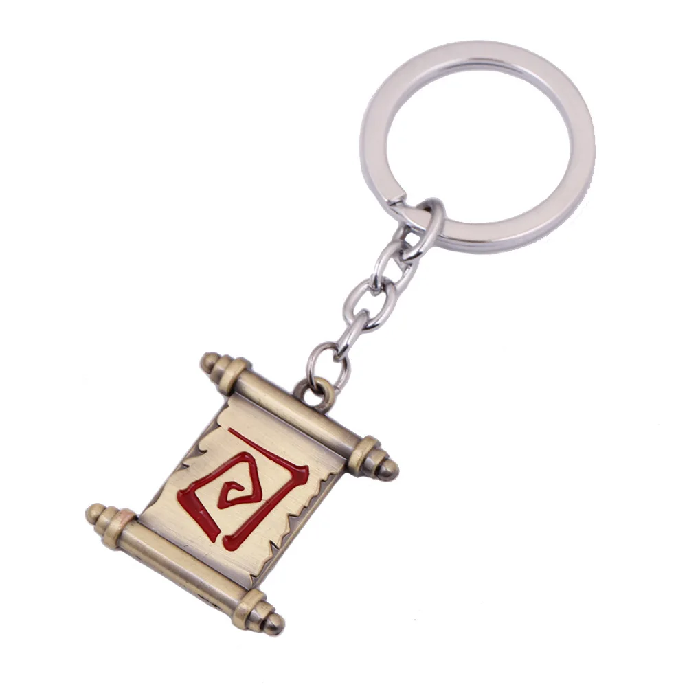 Игровой Dota 2 Town Portal Scroll брелок для ключей лучших друзей мужской держатель Colar Masculino