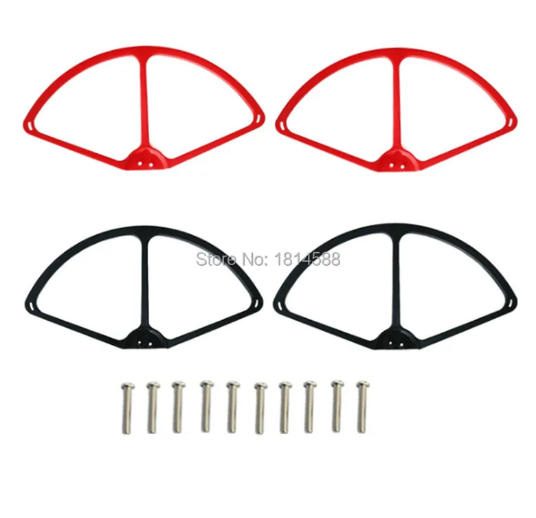 Black and Red set 4 pcs propeller blade guard protective circle for Cheerson CX20 CX20 axis aircraft RC drone