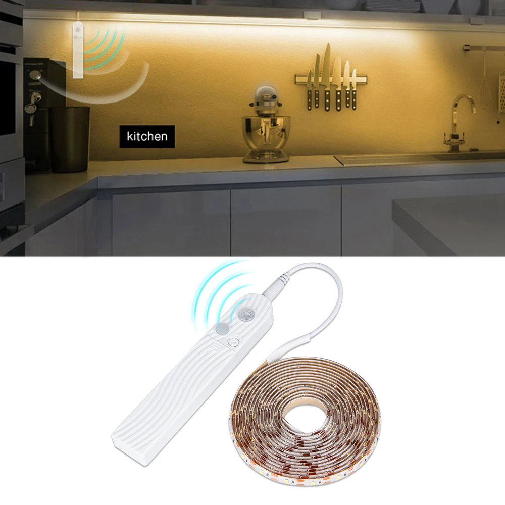 5 В USB Светодиодная лента PIR датчик движения под шкафом свет для телевизора Luce