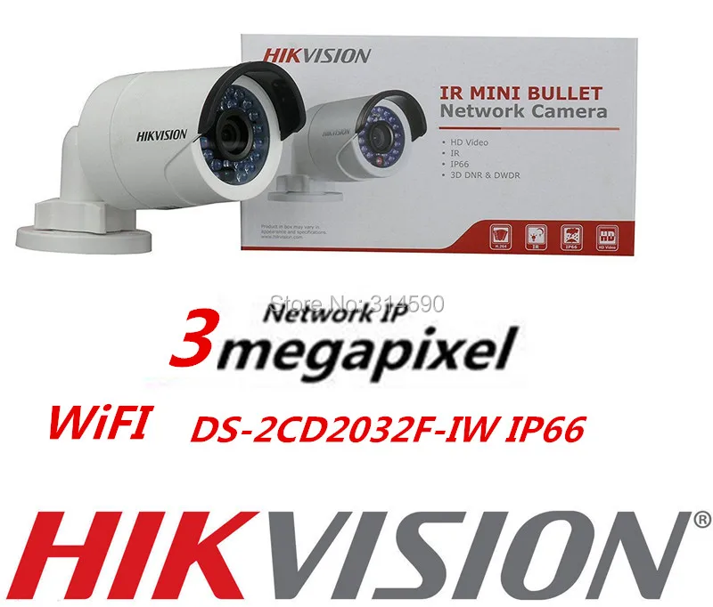 Hikvision DS-2CD2032F-IW 3MP POE SD CARD Network IP Security WIFI Camera Mini Bullet POE IP Camera Wifi CCTV Camera Hikvision DS-2CD2032F-IW 3MP POE SD CARD Network IP Security WIFI Camera Mini Bullet POE IP Camera Wifi CCTV Camera