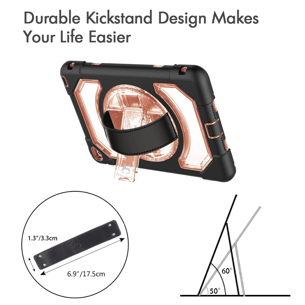Miesherk for iPad Mini 4 High Impact Resistant Case Waterproof 360 Rotating Hand Strap and Hidden Kickstand Protector for iPad Miesherk for iPad Mini 4 High Impact Resistant Case Waterproof 360 Rotating Hand Strap and Hidden Kickstand Protector for iPad