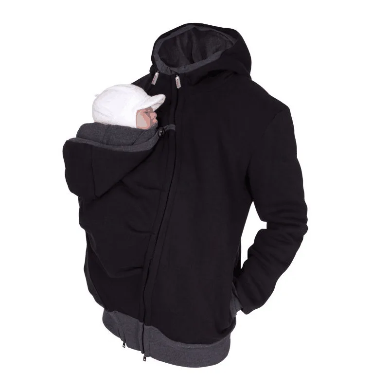 2016 Limited Real Zipper Turn down Collar Full Solid Novelty Slim Polyester Standard Coat Kangaroo Baby