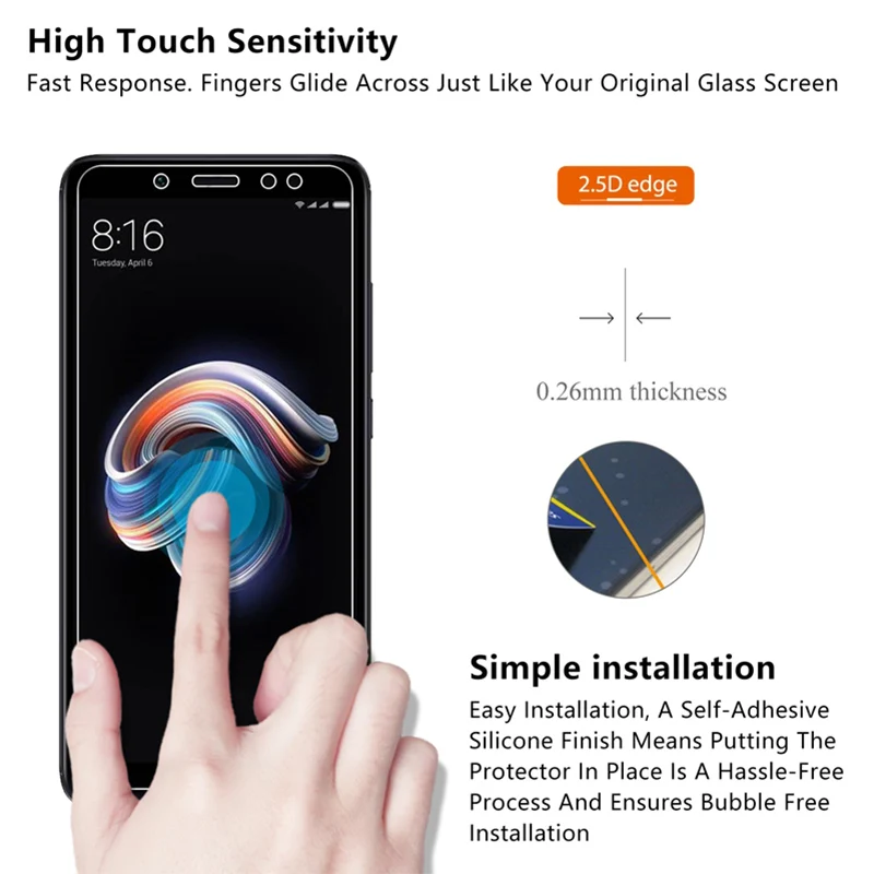 9H HD закаленное стекло для Xiaomi mi A2 Lite mi A1 экранная пленка стекло на красном mi Note 4 4X 5A Prime Y1 Lite стекло для Note 5 Pro AI