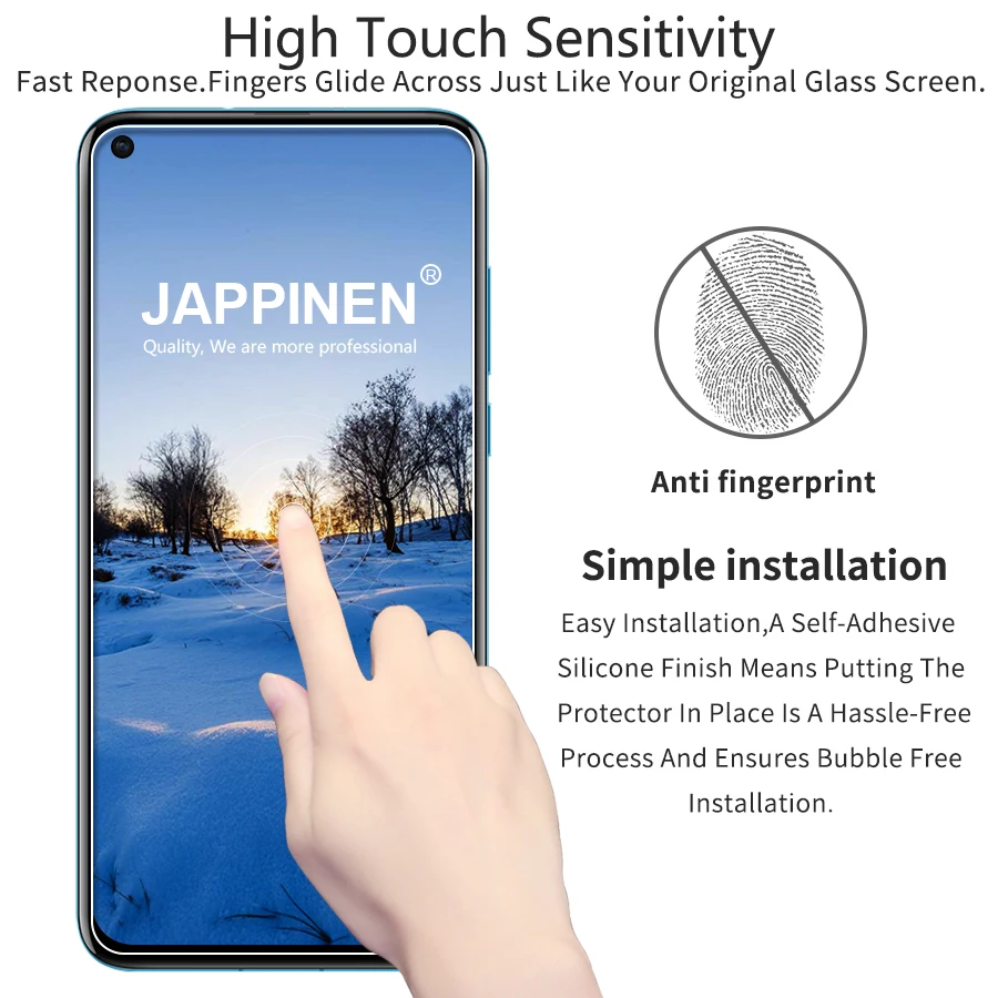 Jappinen Премиум закалённые мм 0 26 экран протектор Закаленное стекло для huawei Nova 4 2.5D 9h