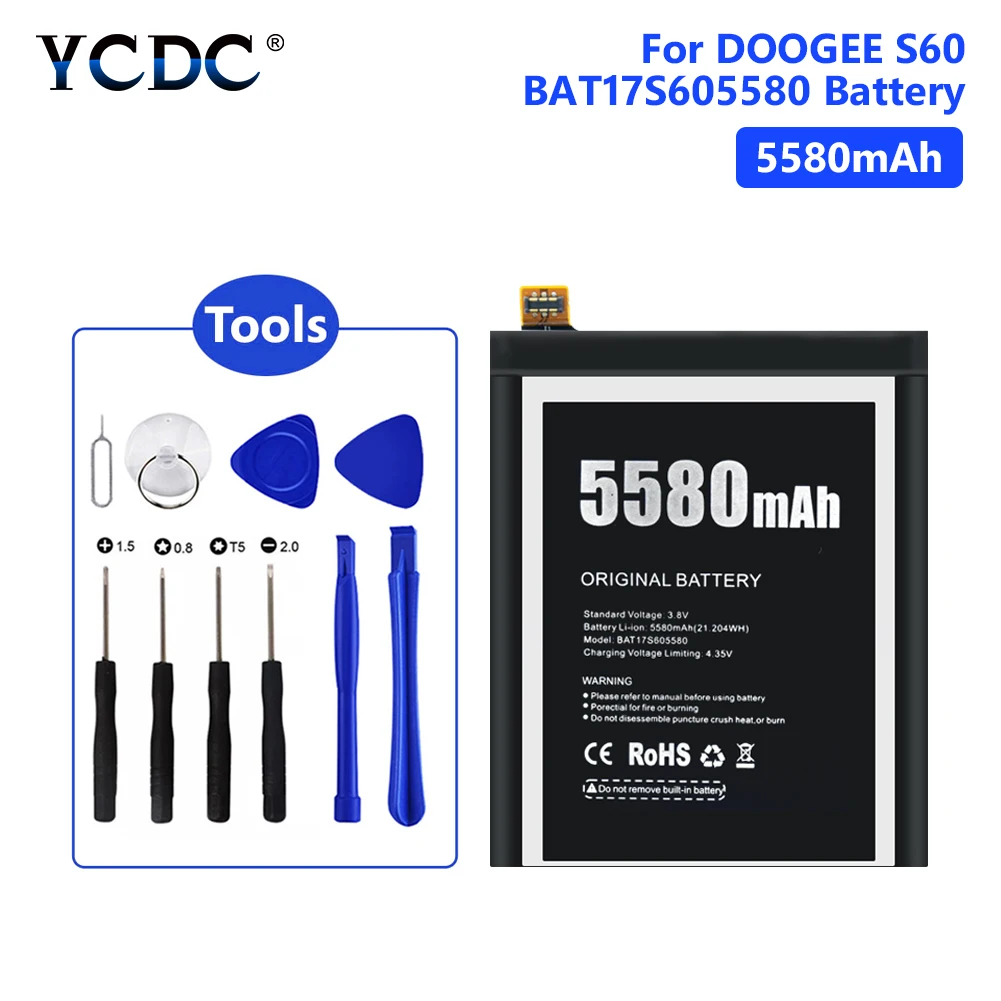 5580mAh BAT17S605580 литий полимерная батарея мобильного телефона Для DOOGEE S60 Lite запасные