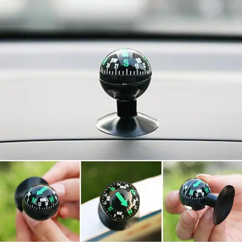 

New Arrival Pocket Ball Dashboard Dash Mount Navigation Compass Car Boat Truck Suction Black