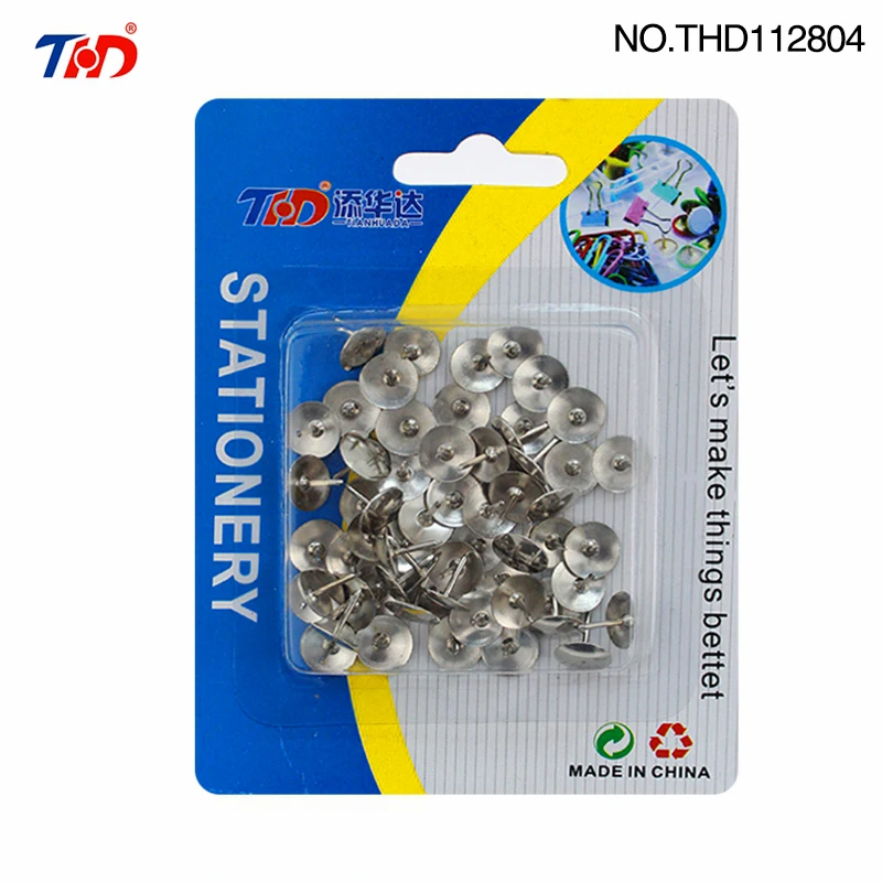THD 60pcs/box High Quality Metal Thumb Tack Office Supplies Push Pins