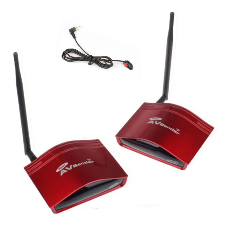 

HBUDS 5.8GHz 300m Wireless AV Sender TV Audio Video Transmitter Receiver With IR Remote PAT-556 Red