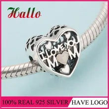 Любовь к матери Шарм, серебряные эмалевые бусины подходят браслет серебро 925 argent 925 бусины для изготовления ювелирных изделий
