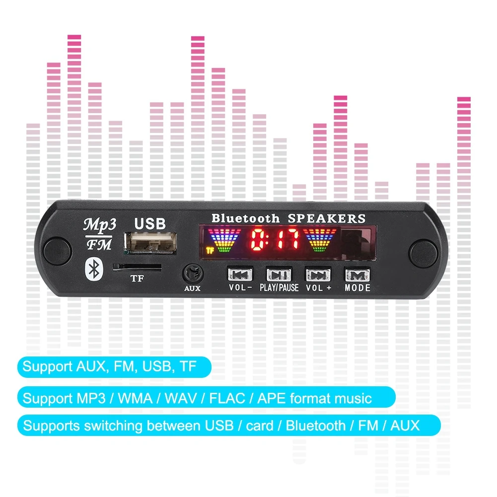 Плата декодера MP3 BT 5 0 4 вида цветов экран FM APE FLAC декодирующие платы модуль с