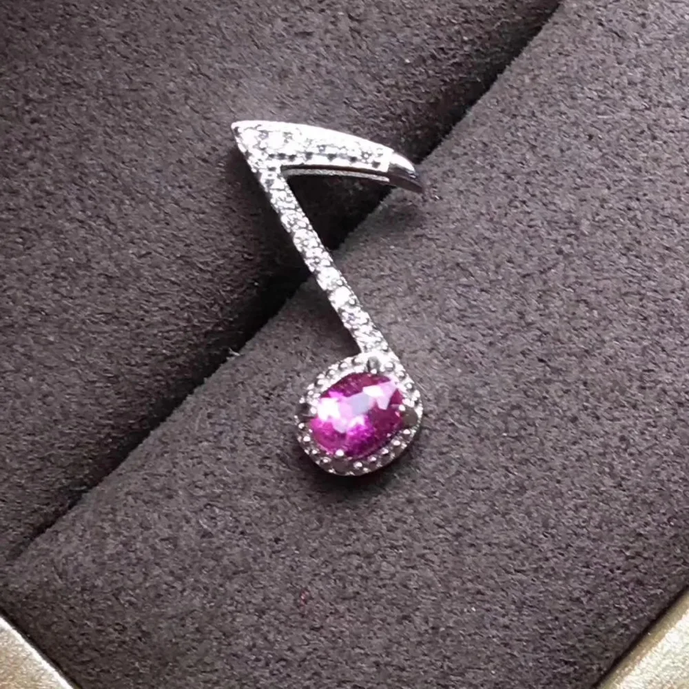 Отличающаяся хорошей устойчивостью натуральный 4*5 мм розовый турмалин s925 стерлингового серебра Подвески обратите внимание, хорошее ювелирное изделие, подарок для женщины вечерние природным драгоценным камнем