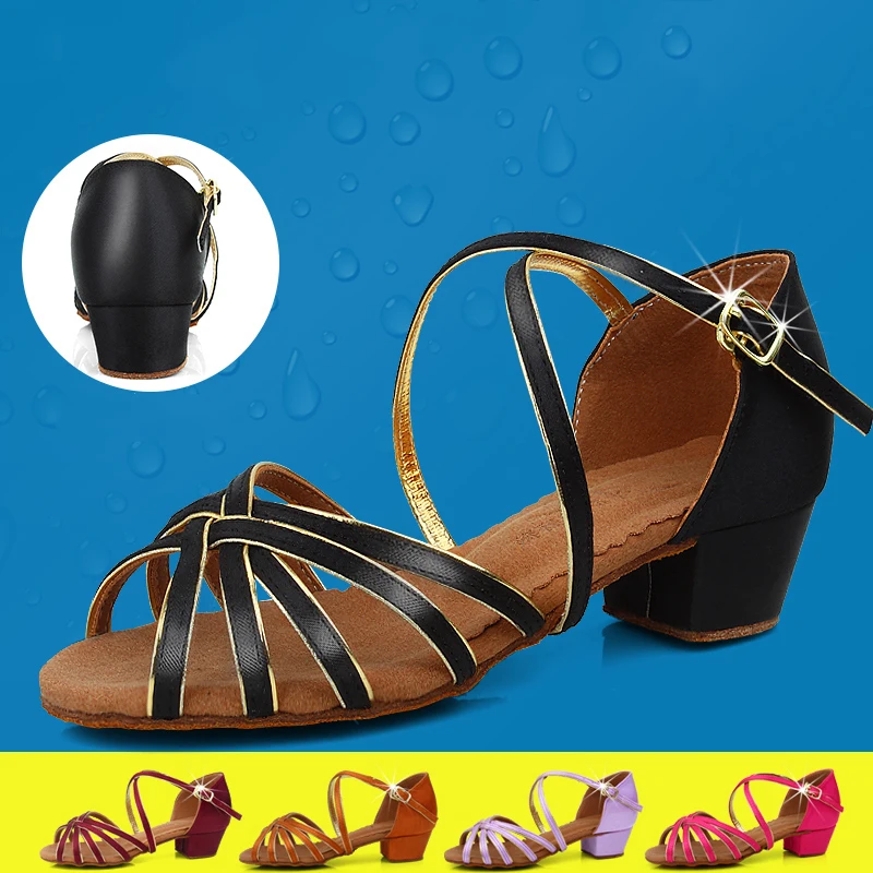 Low price children�s satin Latin dance shoes girls� soft Low price children�s satin Latin dance shoes girls� soft