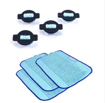 

4 Whter Wick Cap + 3 wet Dweeping Mopping cloth pad kit for irobot braava 380t 380 mint 5200 5200c Robot Replacement patrs