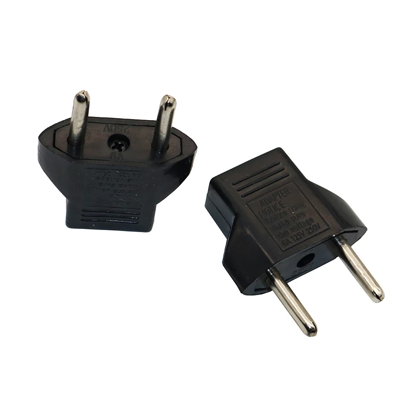 4 Pcs EU Plug Adapter Electrical Plugs Adapter 110v 220v Charge US Outlet Socket 2 Flat Pin For EU 2 Round Pin power plug adapter power socket adapter conversion plug plug conversion socket universal socket adapter