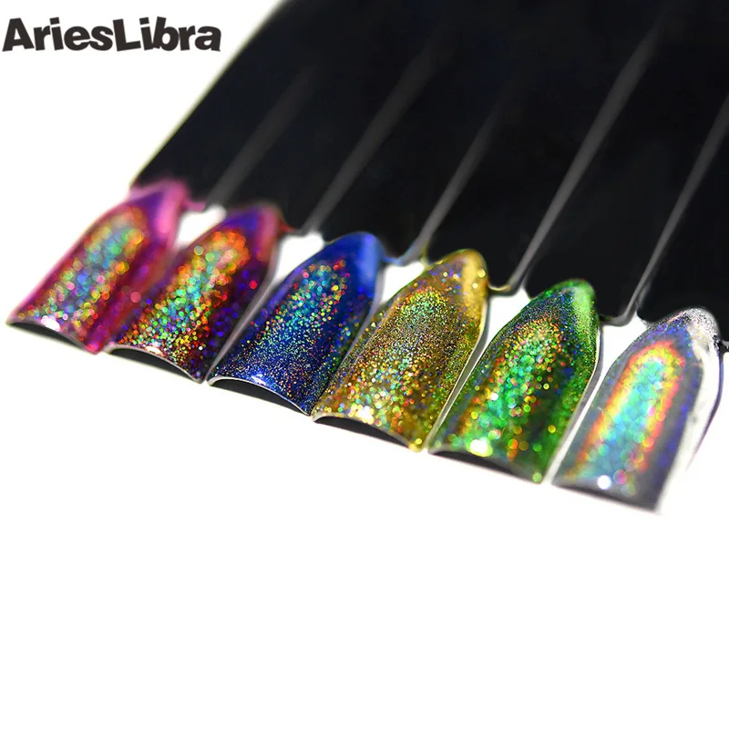 

AriesLibra Laser Nail Glitter Manicure Dust Powder Nail Art DIY Glitter Decoration Chrome Pigment Dazzling DIY Salon Manicure