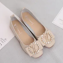 Vogue модные женские туфли обувь на плоской подошве модные кожаные квадратный носок С кристалалми и стразами удобные мягкая подошва женская повседневная обувь