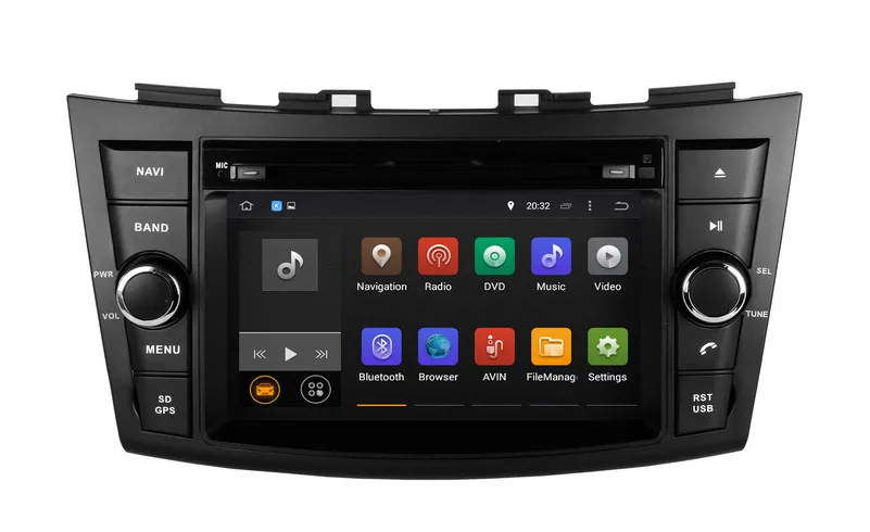 Top Android 8.0 Car DVD Player for Suzuki Swift 2011 2012 2013 with GPS Navigation Radio BT USB WIFI Audio Stereo 8Core 4G+32G 0