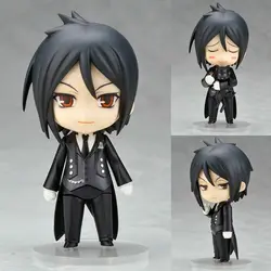 Бесплатная доставка Симпатичные 4 "Nendoroid Black Butler Аниме Себастьян Михаэлис штучной упаковке 10 см ПВХ фигурку Модель игрушки куклы подарок #68