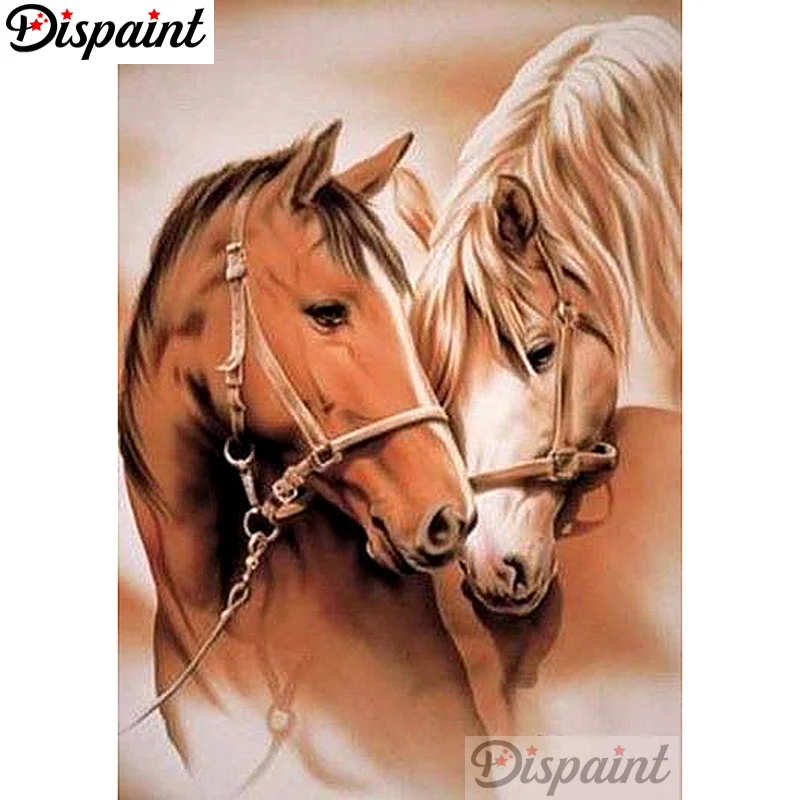 

Dispaint Full Square/Round Drill 5D DIY Diamond Painting "Animal horse" Embroidery Cross Stitch 3D Home Decor A10463