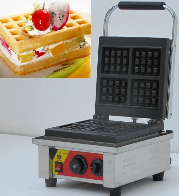 2015 hot stainless steel 4 slices liege waffle iron for salein Waffle