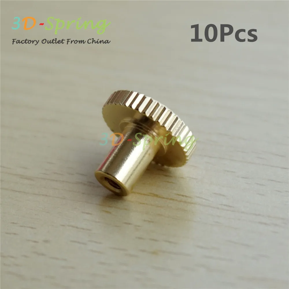 

10Pcs 3D Printer Ultimaker 2 UM2 DIY Print Base Plate M3 Knurled Nut Platform Leveling Fixing Ultimaker 2 Heated High Quality