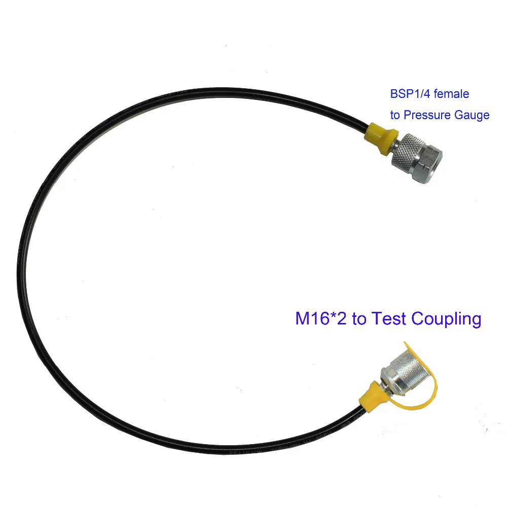 0,5 м до 6 м M16* 2-BSP1/" 600 бар/9000PSI испытательный шланг гидравлического давления тестовая муфта, мини шланг давления