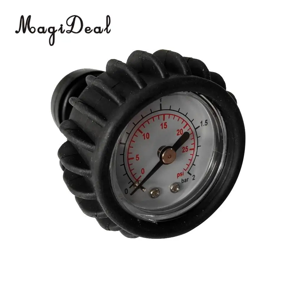 

MagiDeal Durable Heavy Duty Nylon Black 2 Bar Air Pressure Gauge for Inflatable Boat Kayak Water Skiing Diver Underwater Access