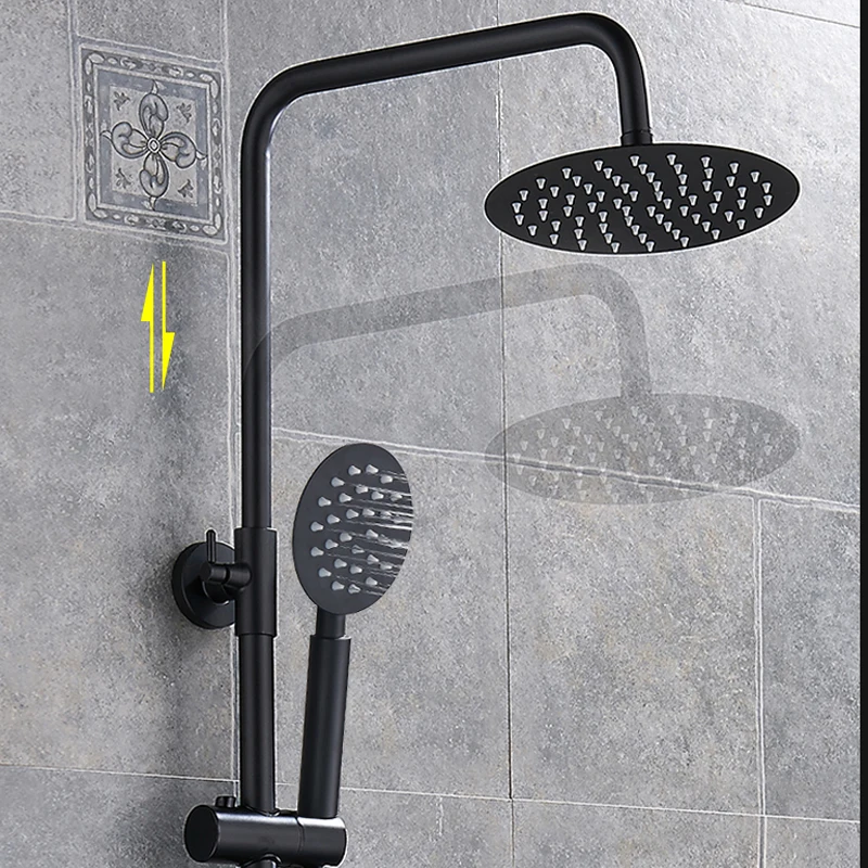 Shower Faucet with Shelf Shower System mischbattrie Shower Shower Fittings White
