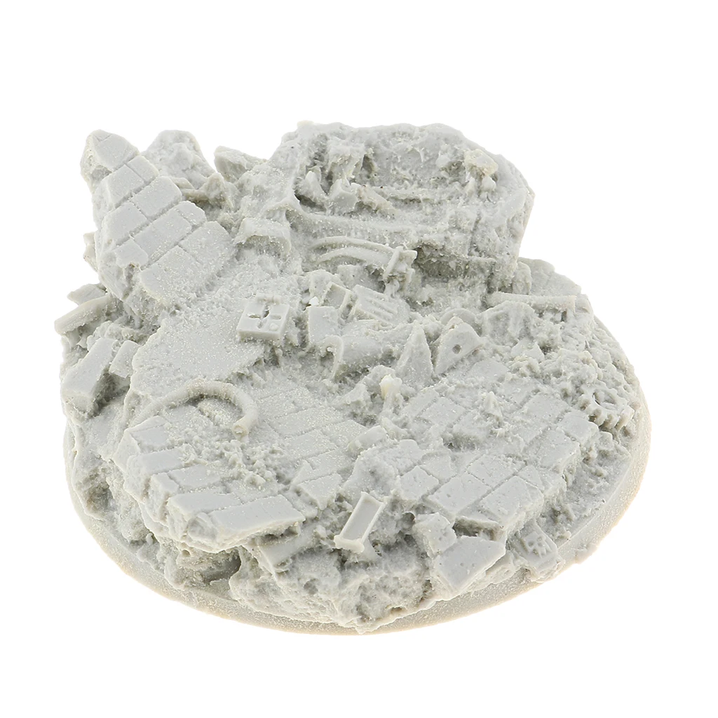 

1/35 Resin Battlefield Ruin Round Base for Sand Table WWII War Scene Building Accessory War Scene Building Home Decoration