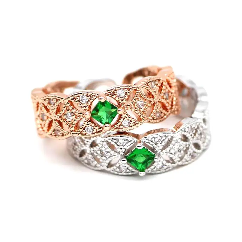 

Vintage Women's Fashion Ring Jewelry Rose Gold Color Adjustable Rings Bijoux