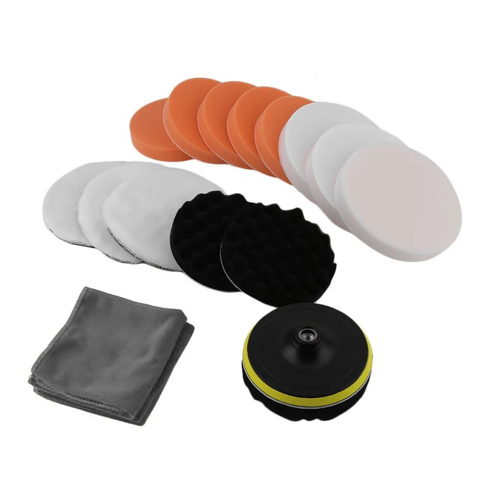 2018 18 Pcs Professional Buffing Polishing Sponge Pads Cleaning Tool