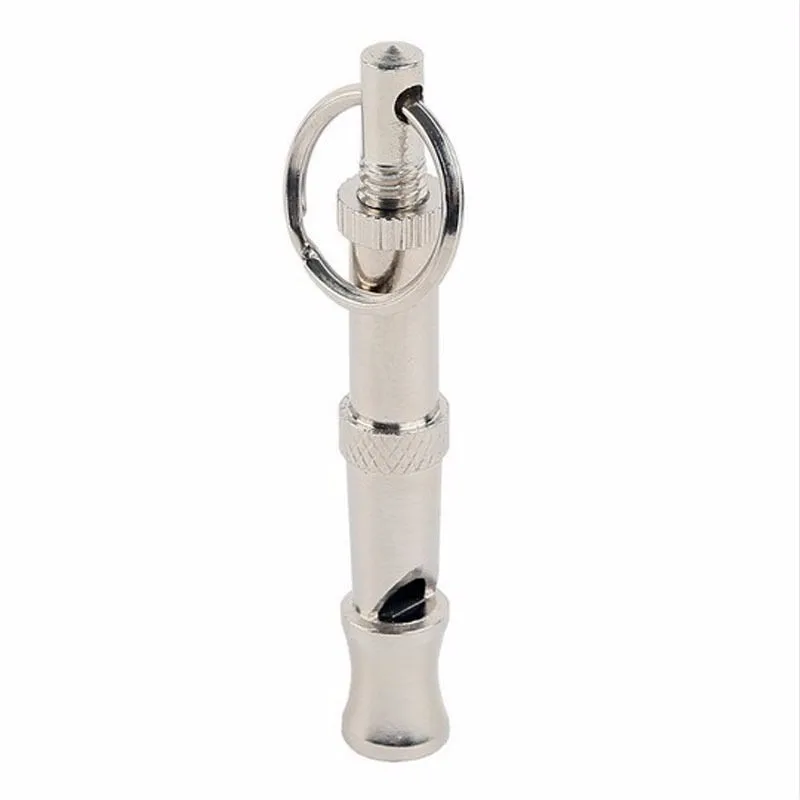 1pc Pet Puppy Dog Trainning Whistle Animal Adjustable Sound Key Discipline Supplies Noble Ultrasonic Stainless Steel Supersonic Obedience Sound Dog Whistle (1)